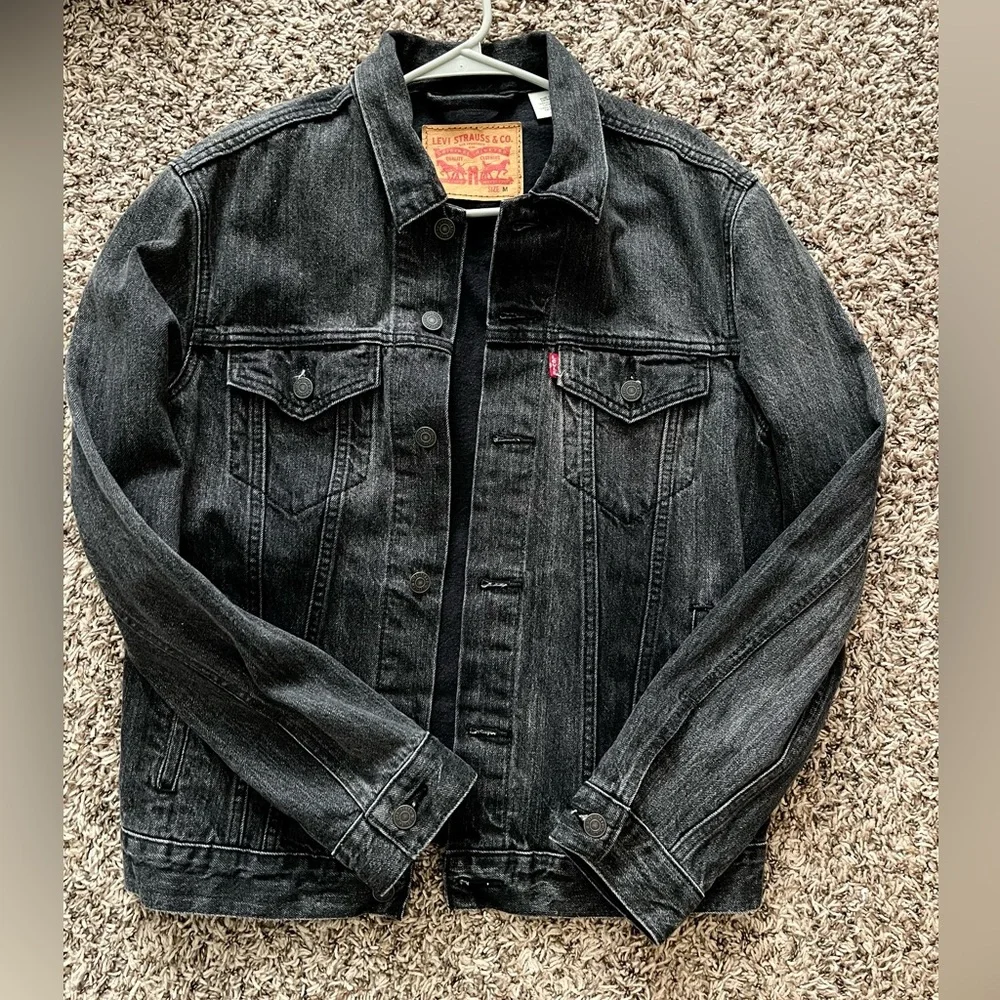 Men’s Levi Black Jean Jacket - Picture 1 of 1